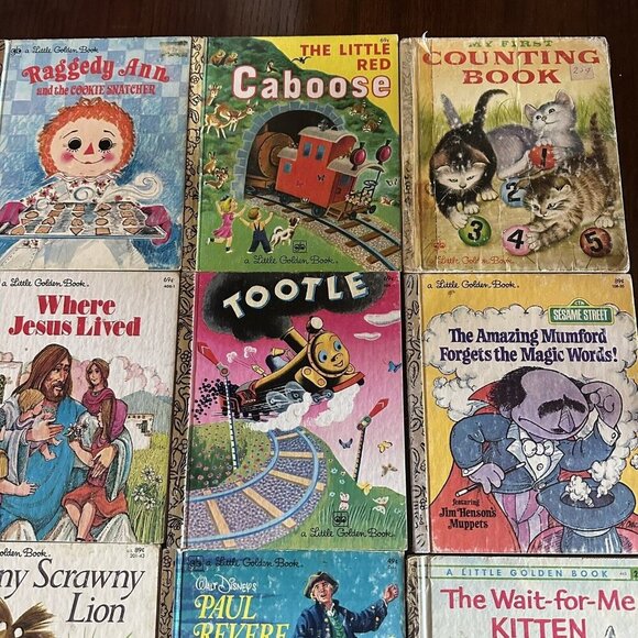 Vintage Golden Book Lot 16 1950s-70s Sesame Street Bugs Bunny Raggedy Ann Books - Picture 4 of 6